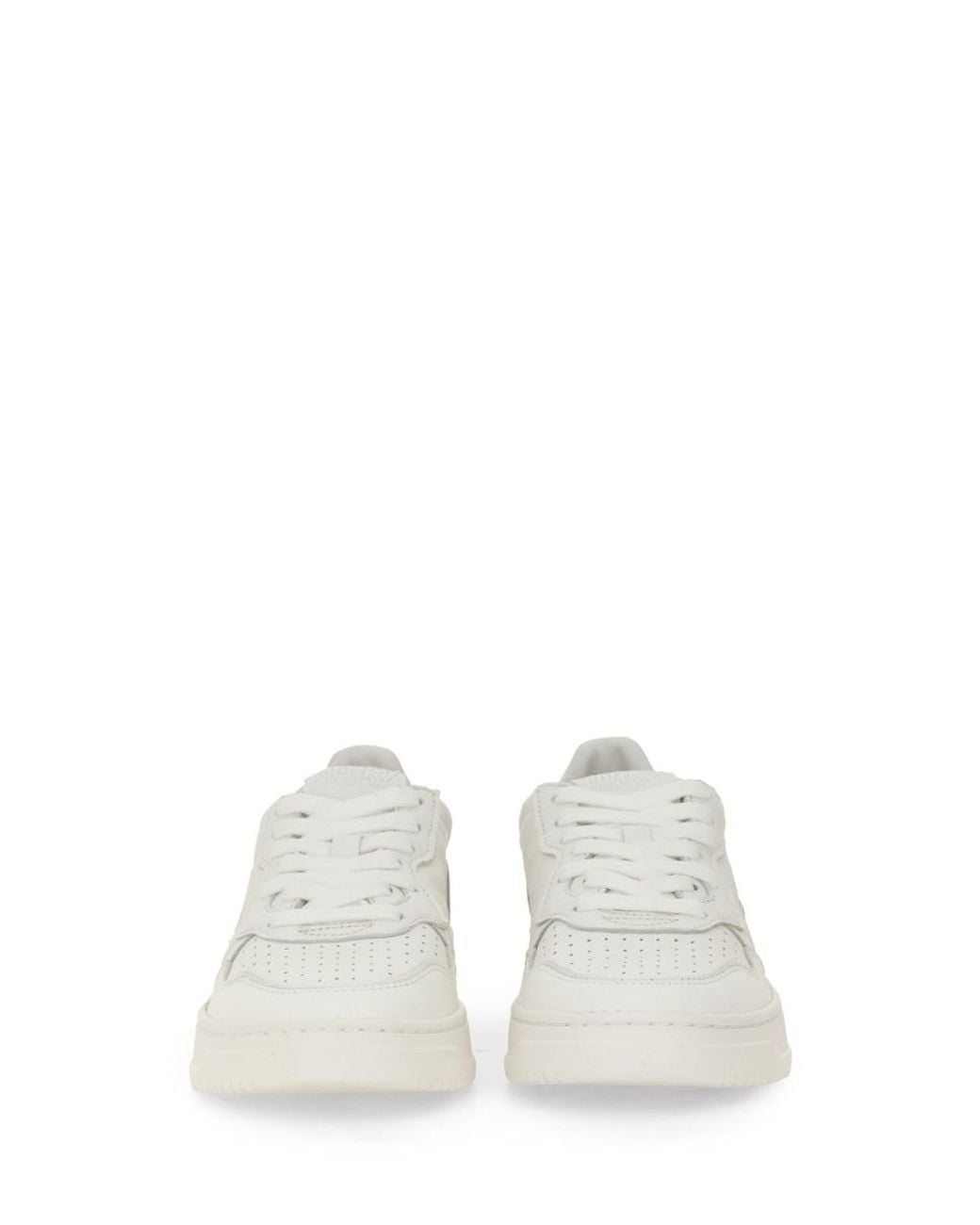 Autry White Medalist Low Sneaker Goat Leather Trainers