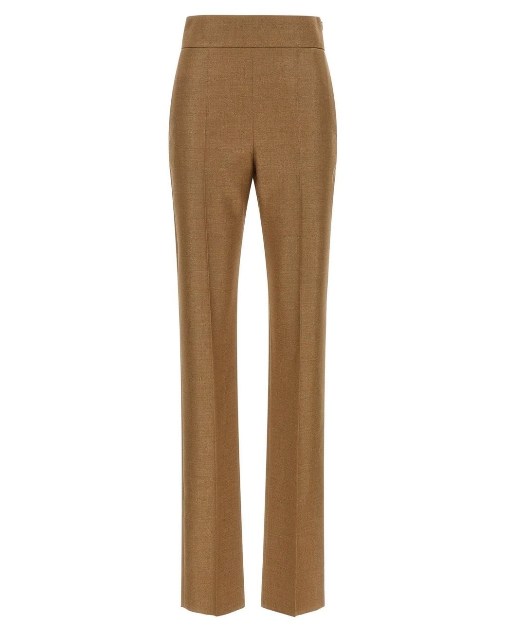 Valentino Garavani Natural Virgin Wool-Silk Blend Trousers