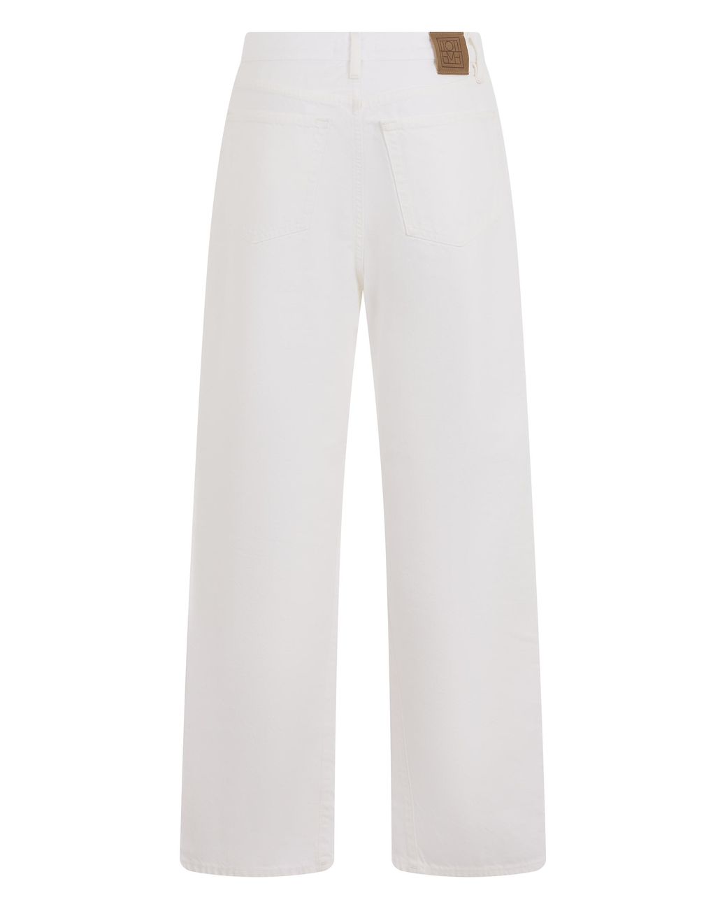 Totême White Jeans Straight-Leg Cotton Denim