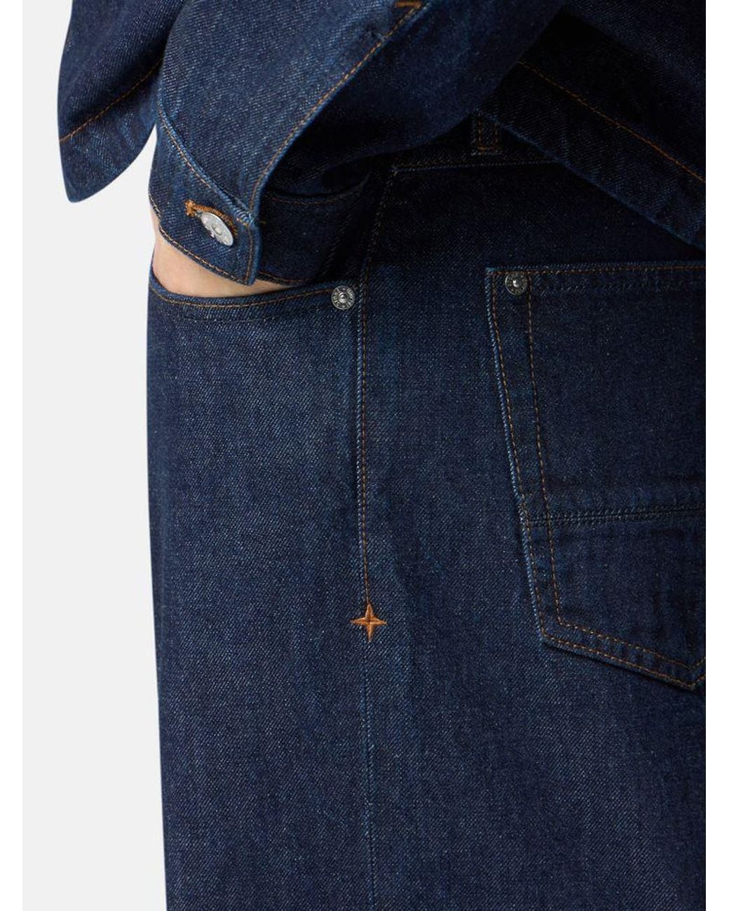 Stone Island Blue Stone Island Five-Pocket Denim Jeans for men