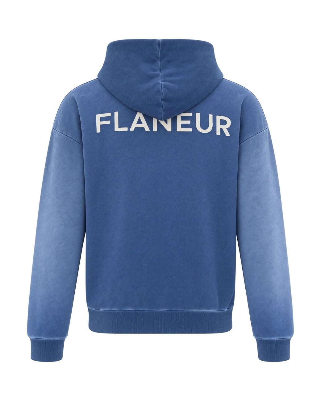 flâneur Blue Sweatshirt Zip-Up Ombre Cotton Sweater for men