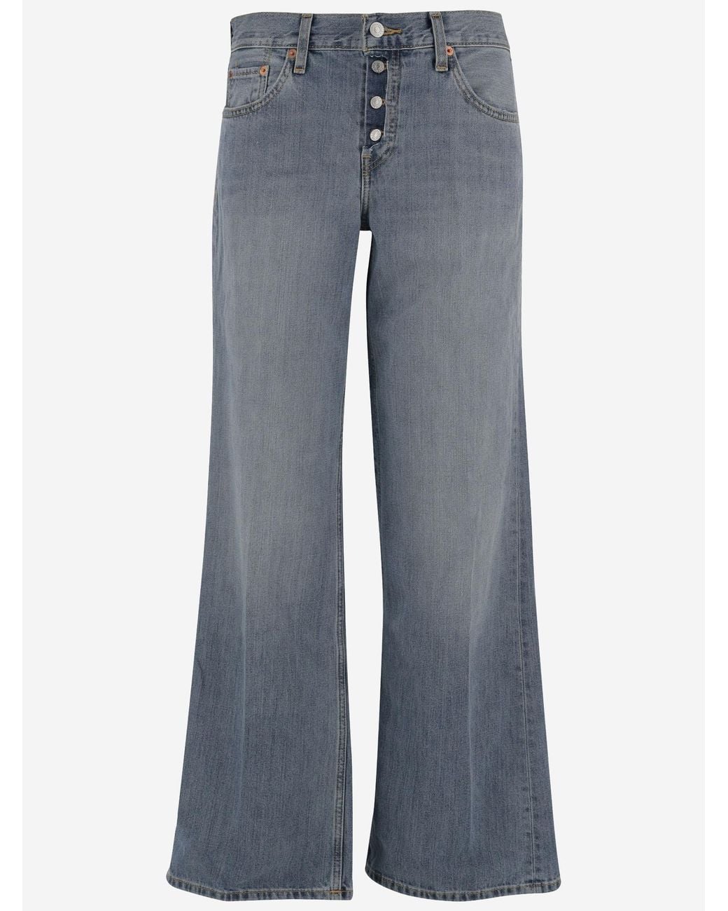 Re/done Blue Cotton Jeans With Classic Style