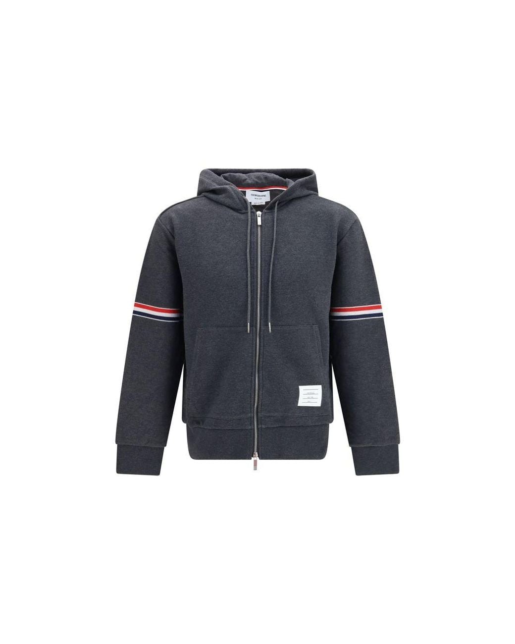 Thom Browne Blue Gray Cotton Sweatshirt for men