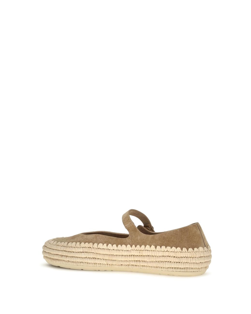 Loewe Metallic Espadrilles Rio Suede And Raffia Upper: Ballerina Shoes