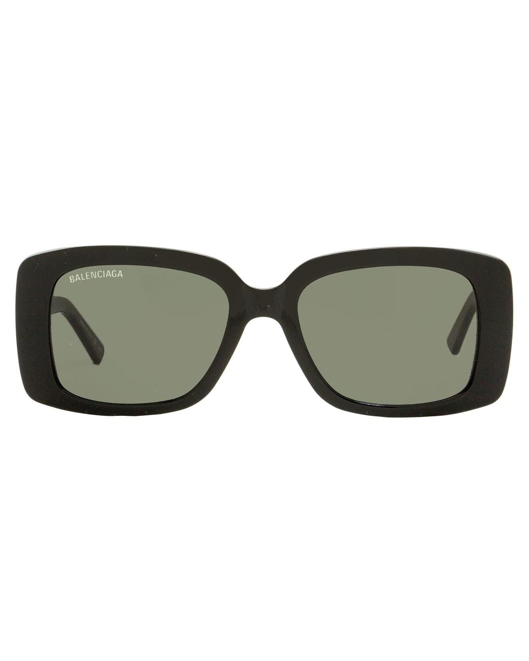 Balenciaga Green Rectangular Sunglasses Bb0048S 001- 52Mm