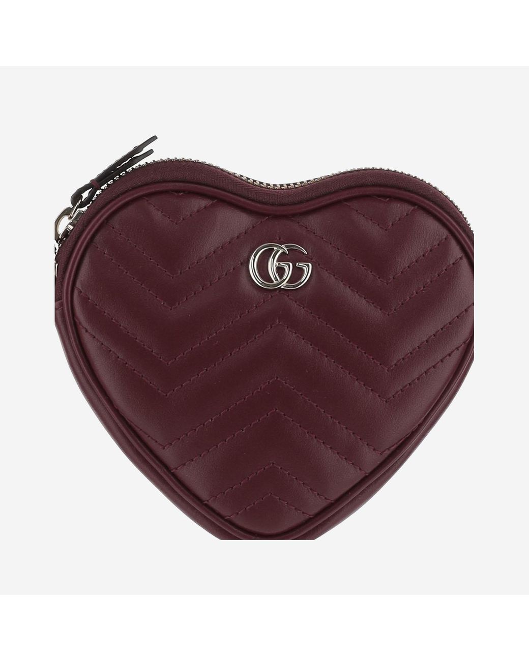 Gucci Purple Mini Gg Marmont Bag Calf Skin Shoulder