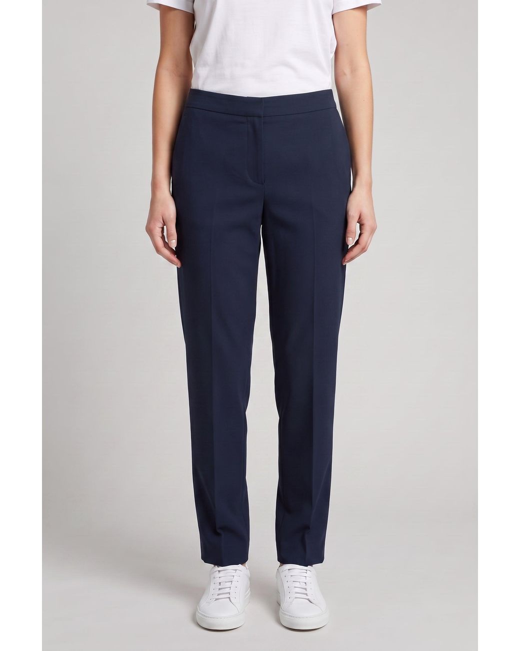 Brunello Cucinelli Blue Dark Cotton Trousers