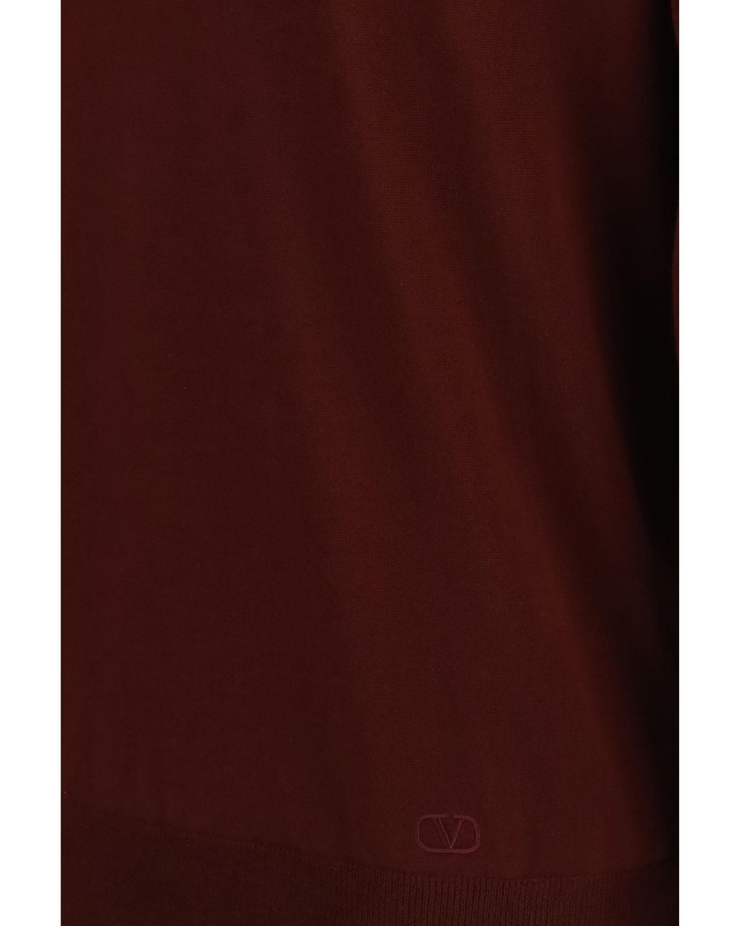 Valentino Red Long-Sleeve Wool Polo With Vlogo Merino Ovis Aries Shirts for men