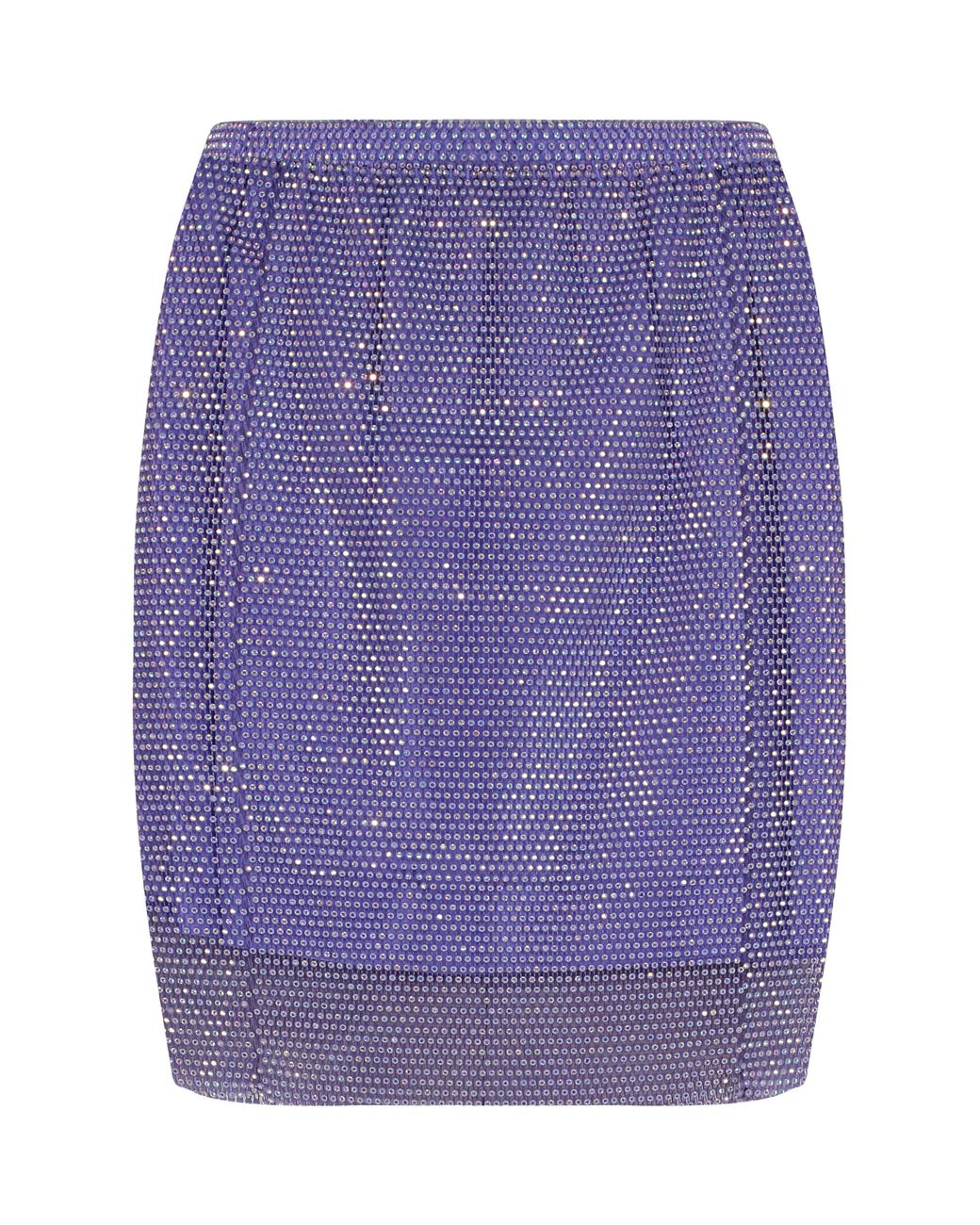 Santa Brands Purple Netted Rhinestone Mini Skirt Polyester