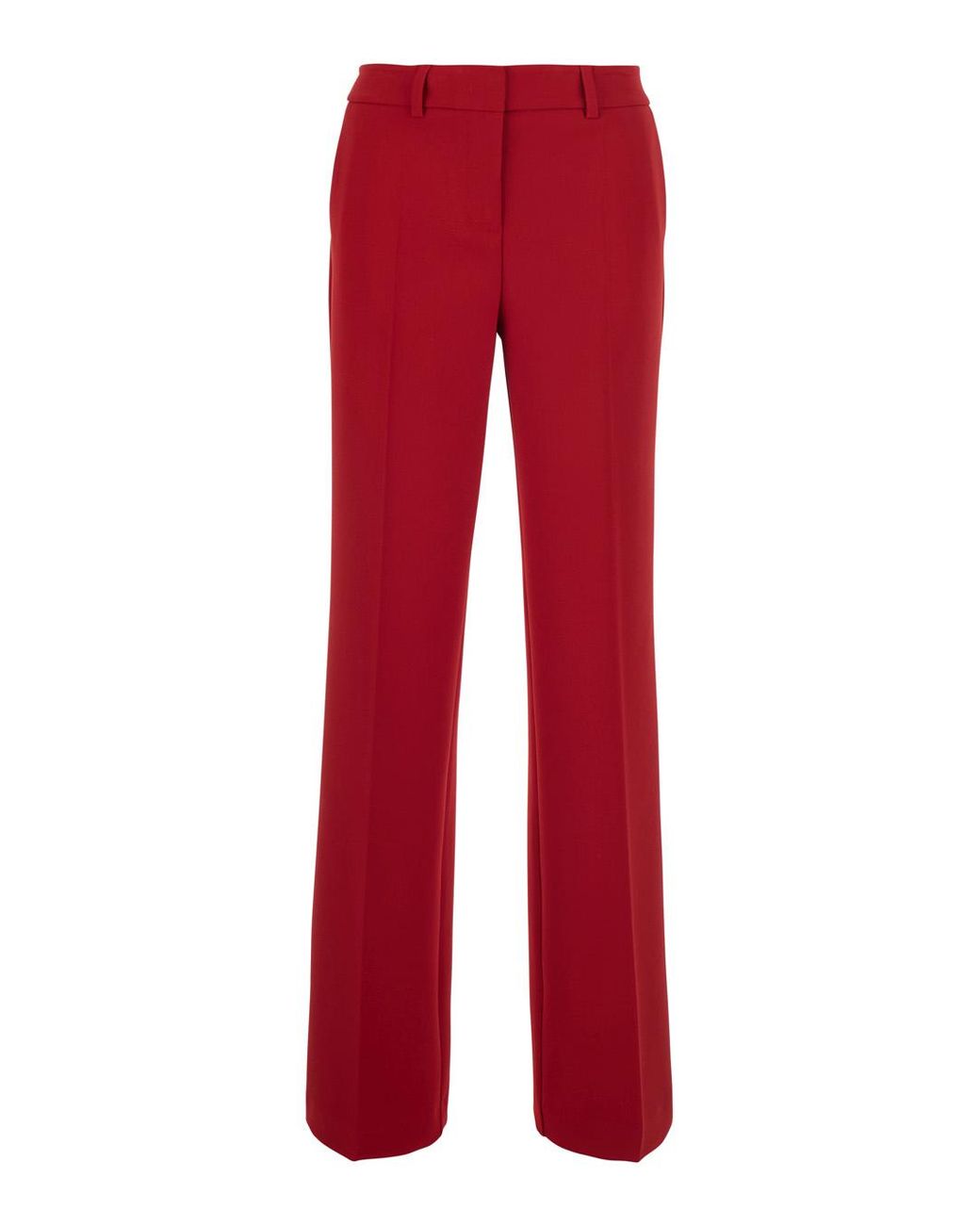 Le Plain Red Trousers High-Waist