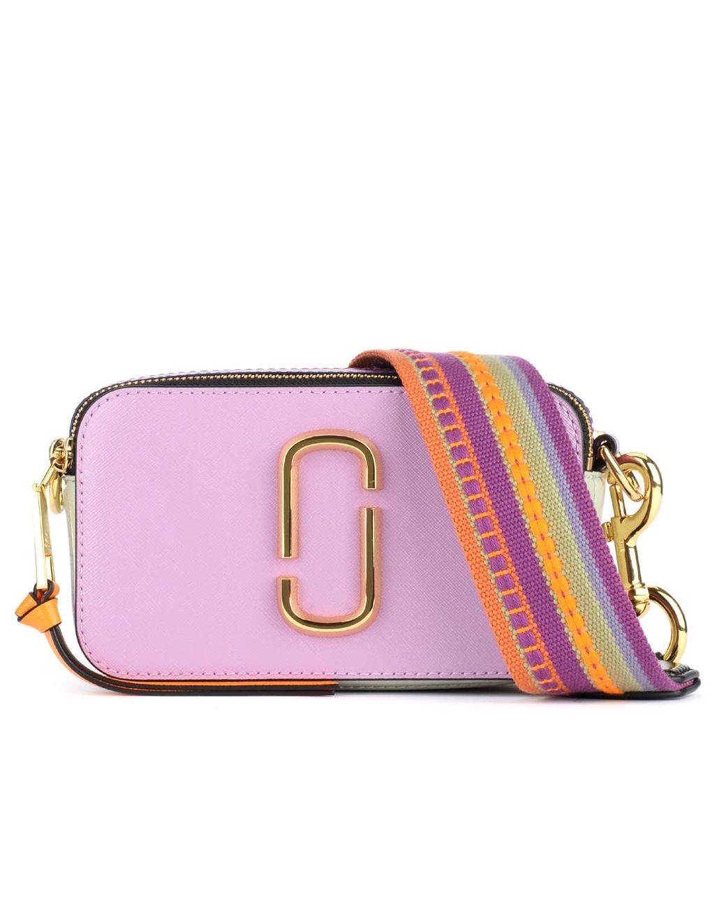 Marc Jacobs Leather The The Colorblock Snapshot Orchid Shoulder Bag