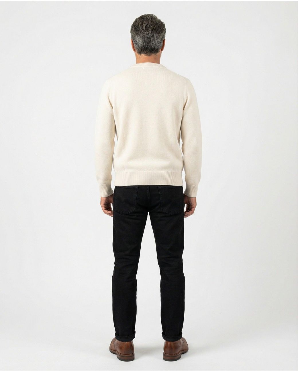 Brunello Cucinelli White Beige Cashmere Sweatshirt for men