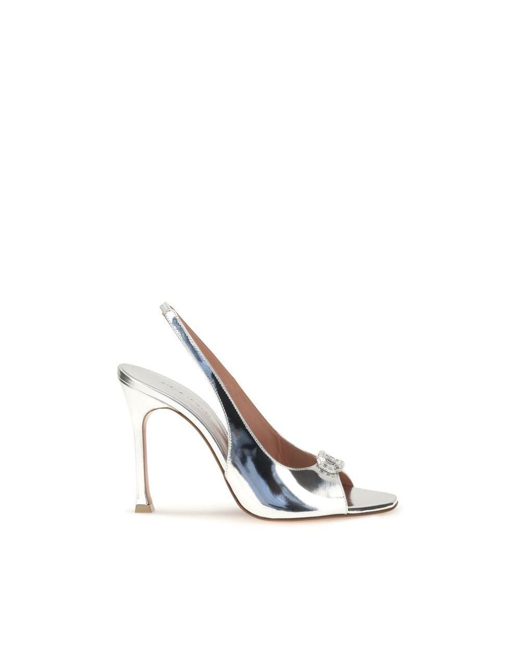 AMINA MUADDI White Calf Leather Bos Taurus Sandals