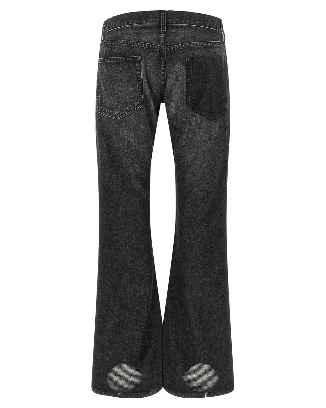 Junya Watanabe Black Patchwork Deconstructed Jeans
