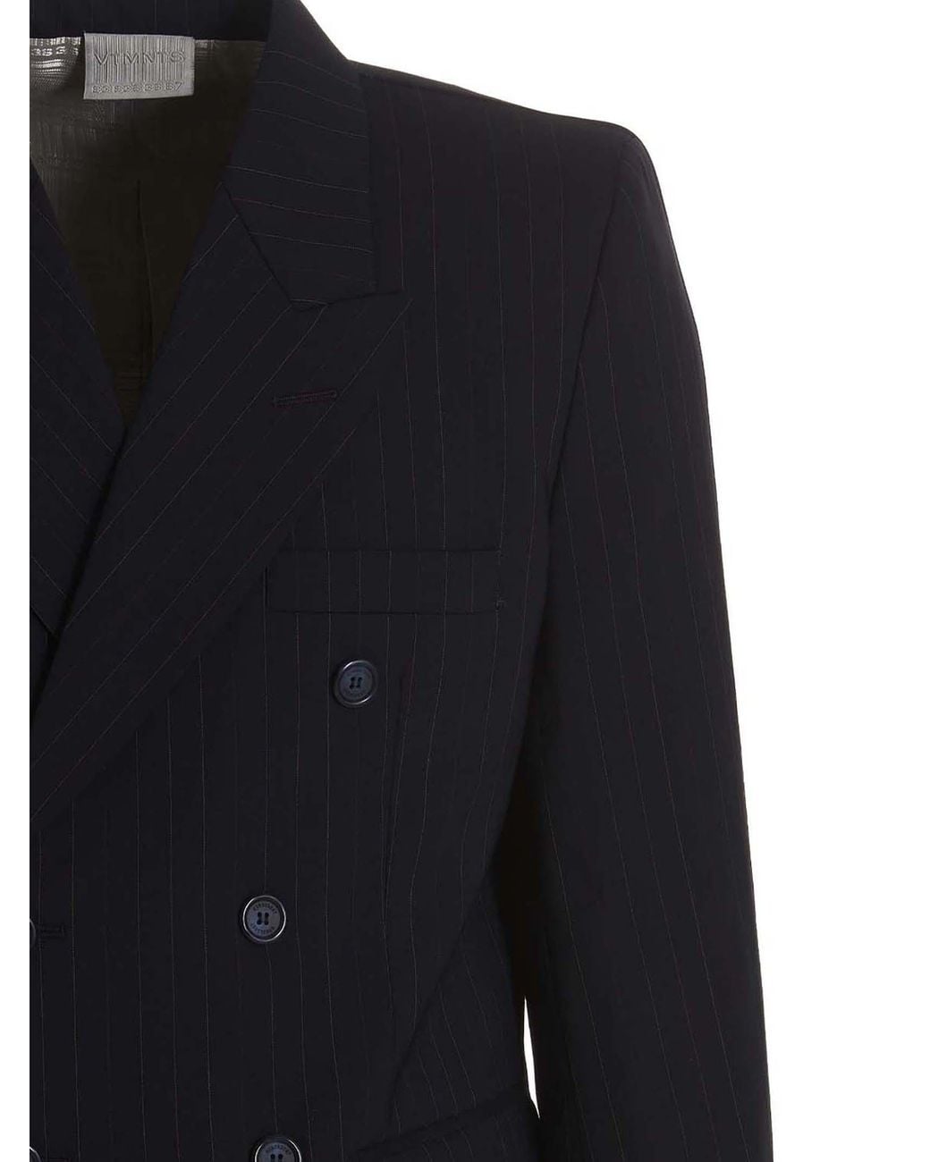 VTMNTS Blue Tailored Blazer Jacket Virgin Wool Elastane for men