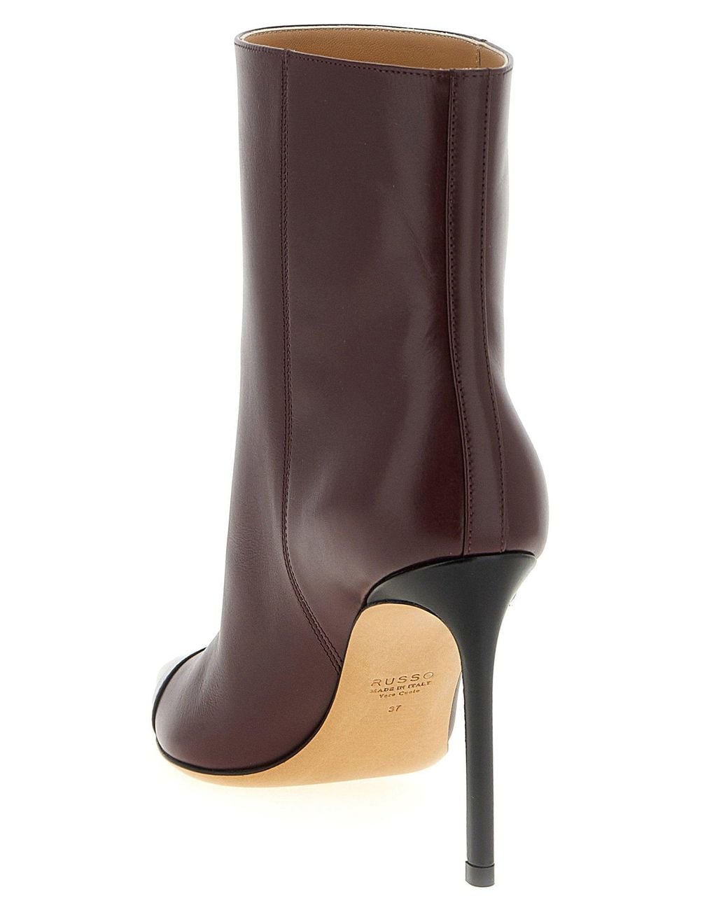 Francesco Russo Brown Two-Tone Leather Ankle Boot