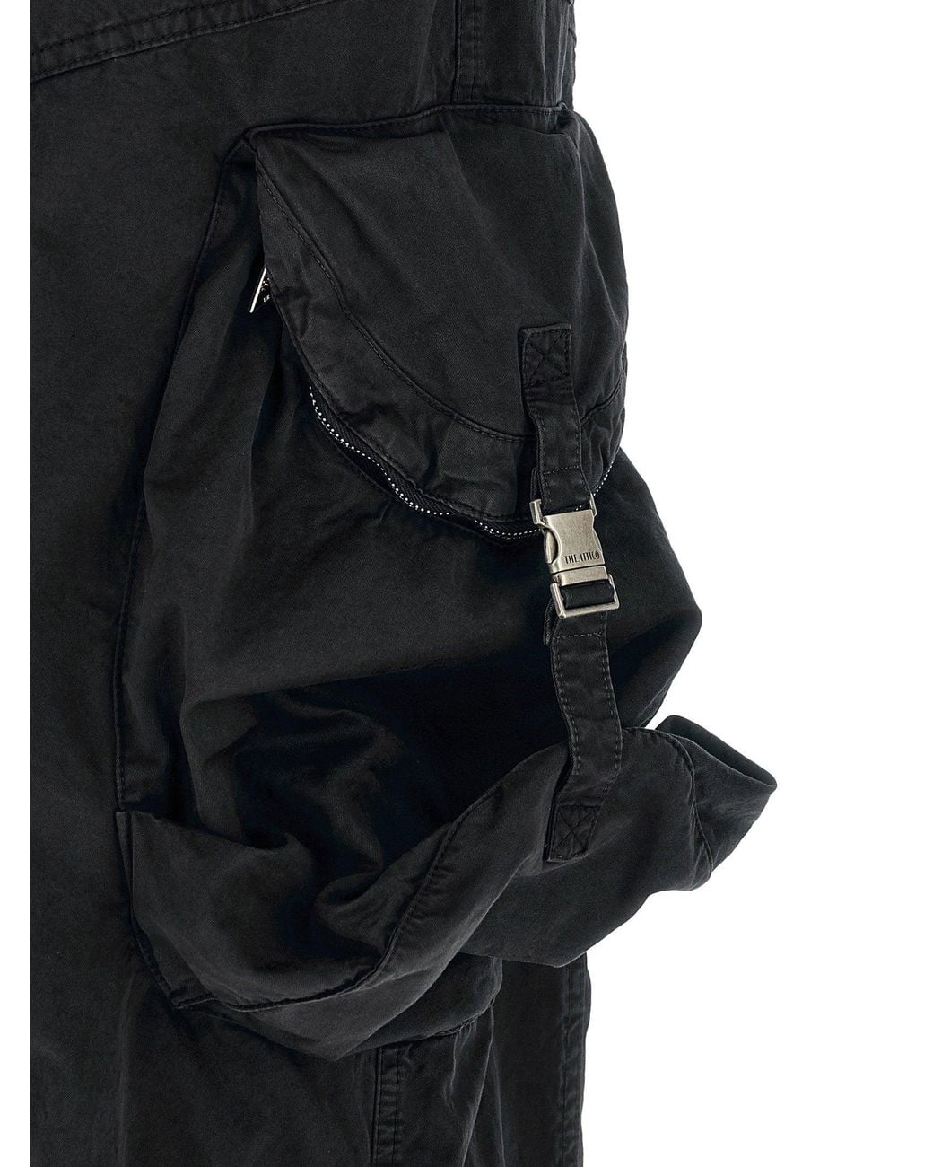The Attico Oversized Parachute Cargo Cargo Pants in Black | Lyst