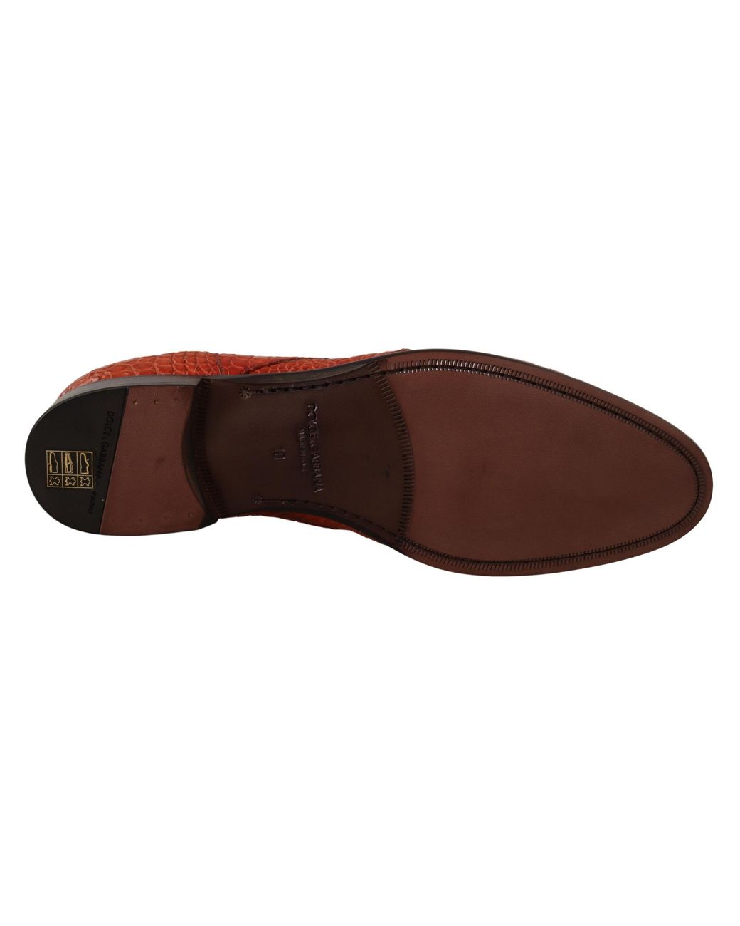 Dolce & Gabbana Red Exotic Leather Dress Derby Shoes Skin Croc for men