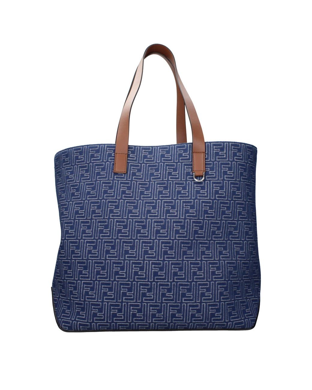 Fendi Blue Fabric Shoulder Bag for men