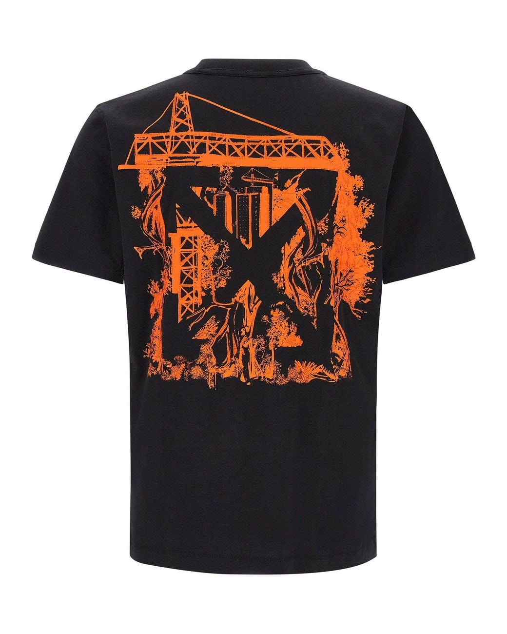 Off-White c/o Virgil Abloh Black Logo-Embroidered Cotton Jersey T-Shirt for men