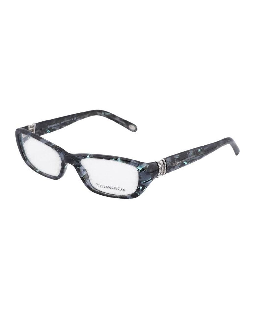 Tiffany & Co Brown Eyeglasses Rectangle Full Rim, Havana Frame And Clear Demo Lens Tf2069-B8129 Sunglasses