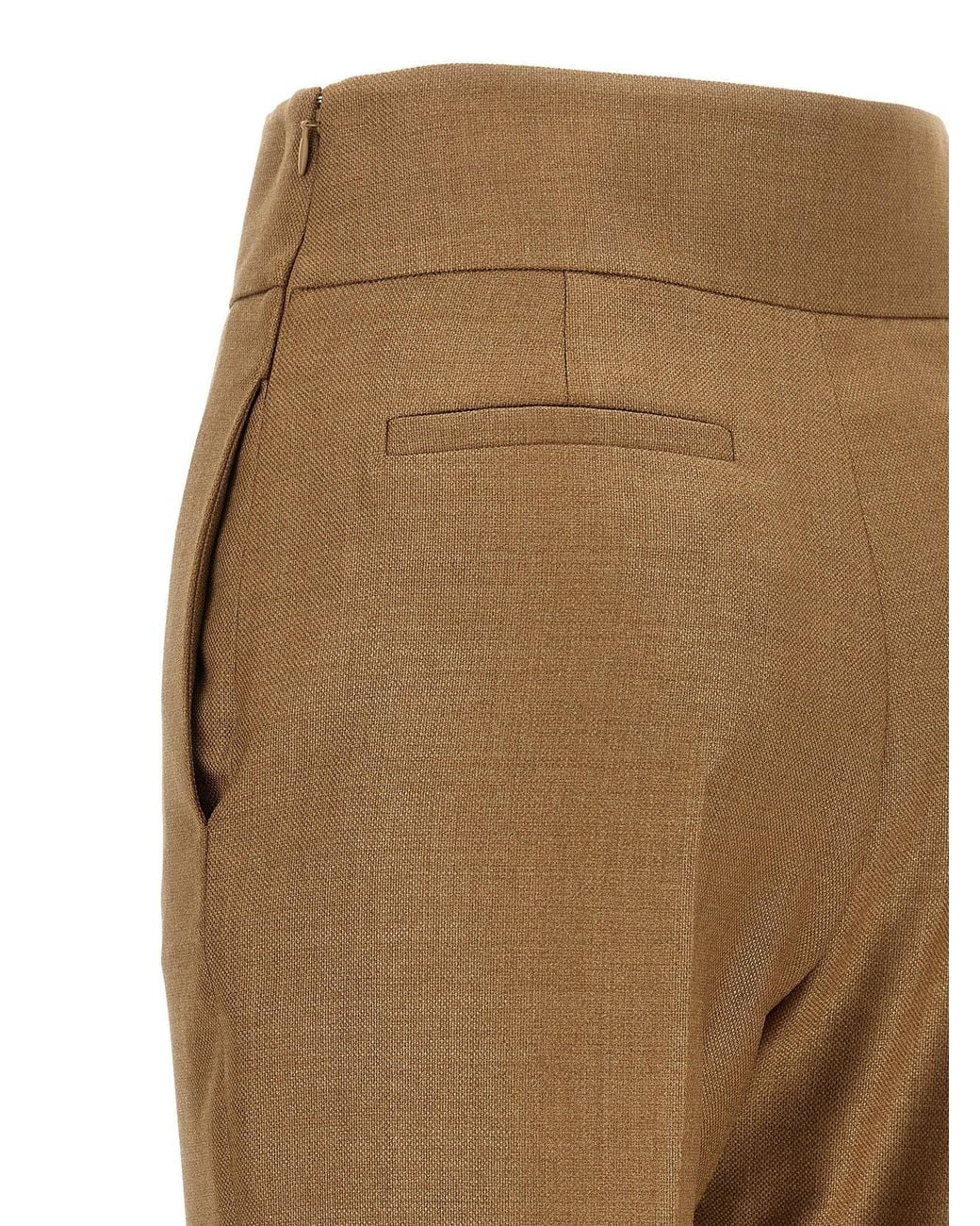 Valentino Garavani Natural Virgin Wool-Silk Blend Trousers