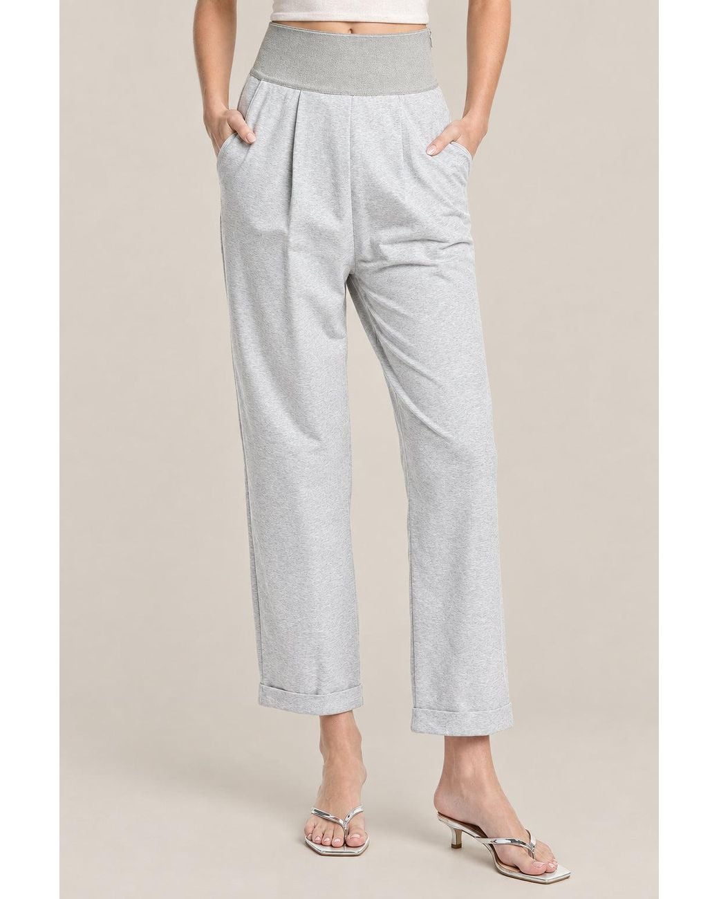 Brunello Cucinelli Metallic Cotton Blend Relaxed Trousers