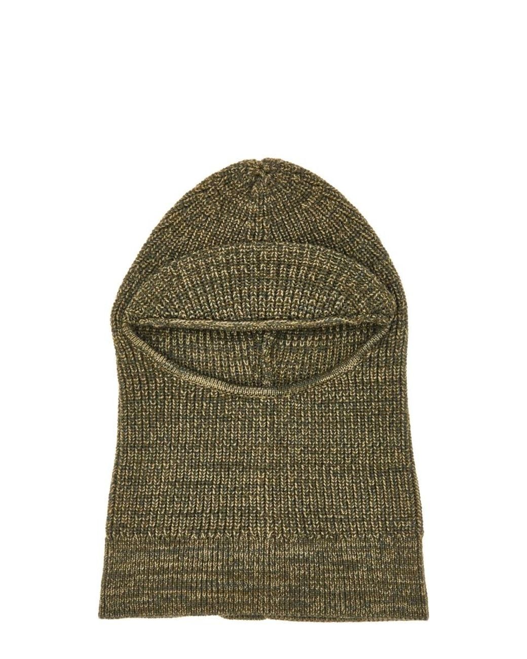 Isabel Marant Green Kenzia Balaclava Wool Hat