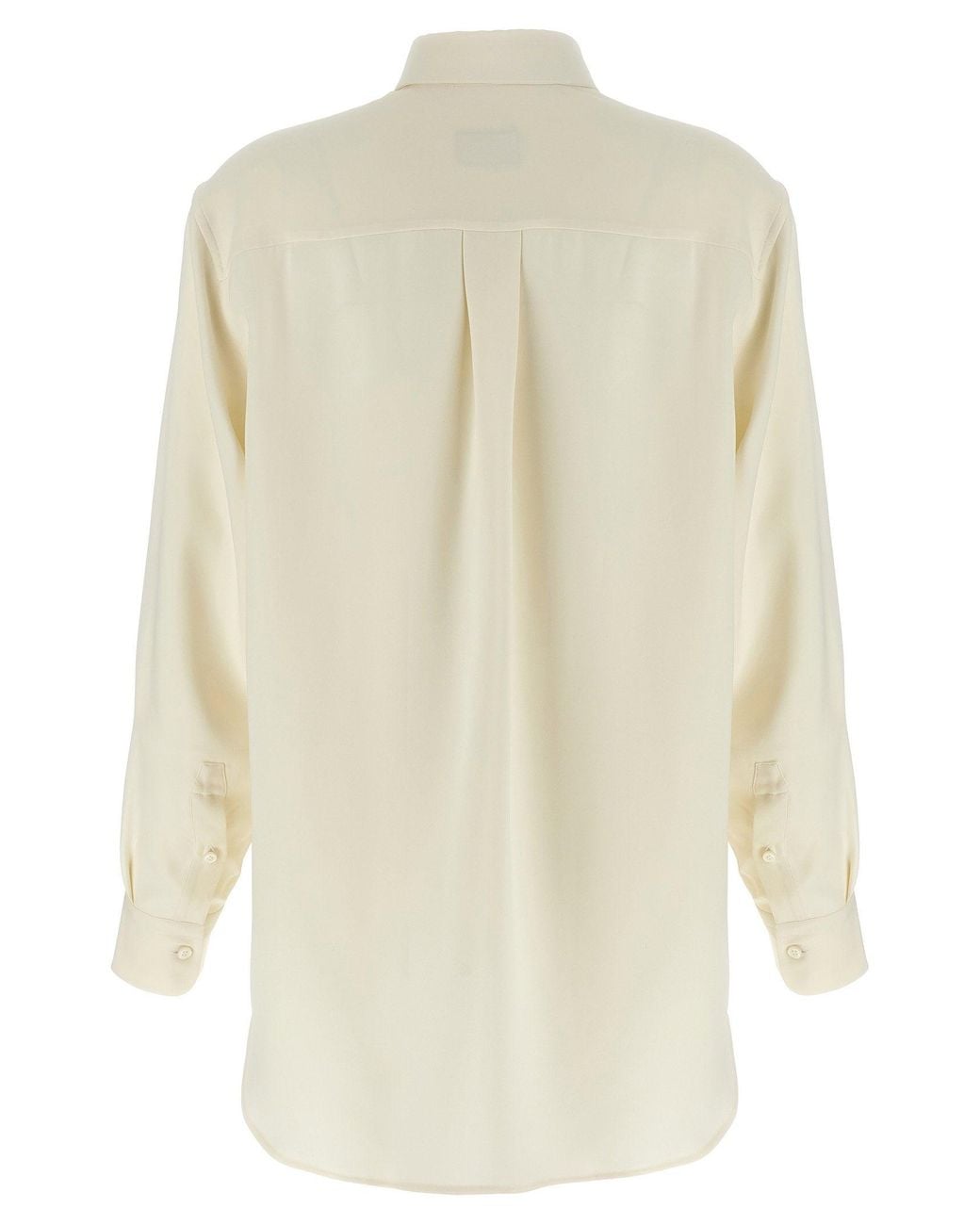 Brioni White Silk Cady Shirt