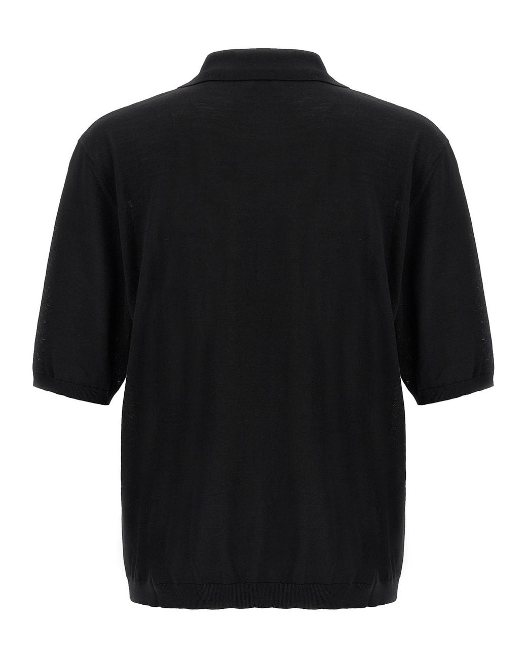Saint Laurent Black Wool Polo Shirt for men