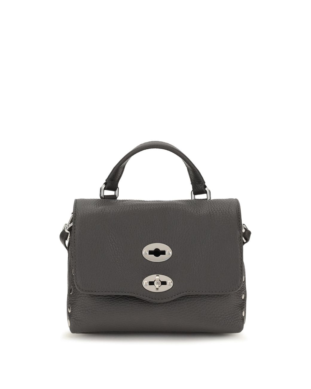 Zanellato Black Handbag Baby Postina Daily Calf Leather Handbags