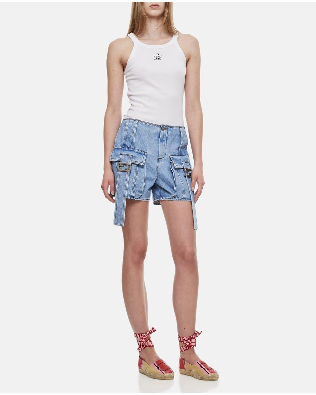 Fendi denim hot sale shorts