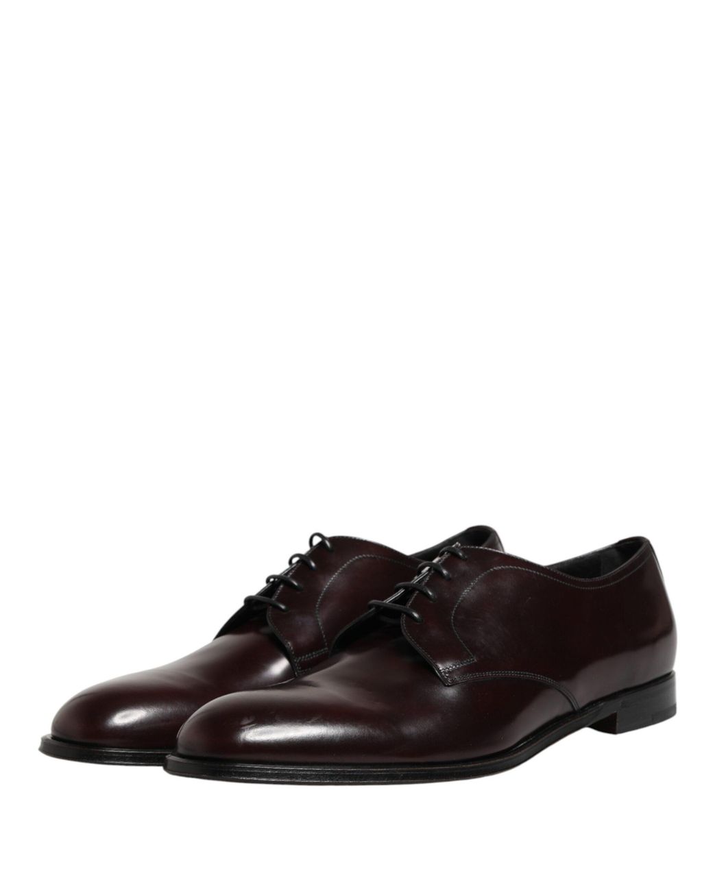 Dolce & Gabbana Black Lace Up Leather Dress Derby Shoes 100Lf for men
