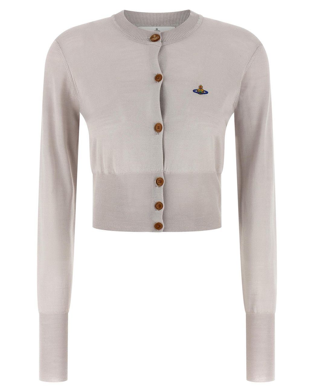 Vivienne Westwood White Soft Knit Cropped Cardigan
