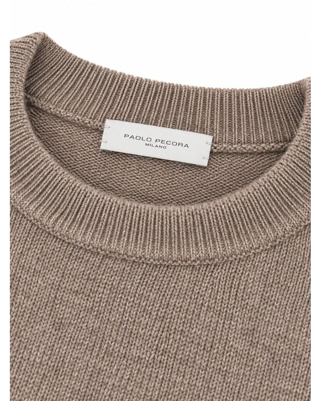 Paolo Pecora Brown Wool Jumper Virgin Sweater for men