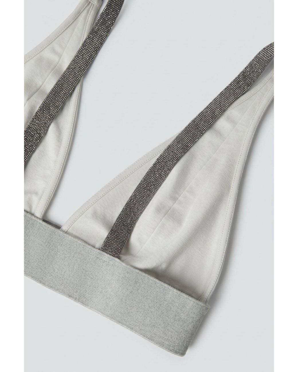 Brunello Cucinelli Gray Off Stretch Bralette