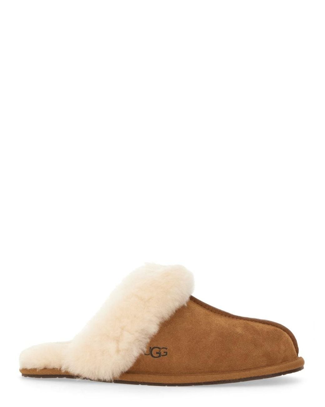 Ugg Brown Scuffette Ii Slipper Leather Sandal