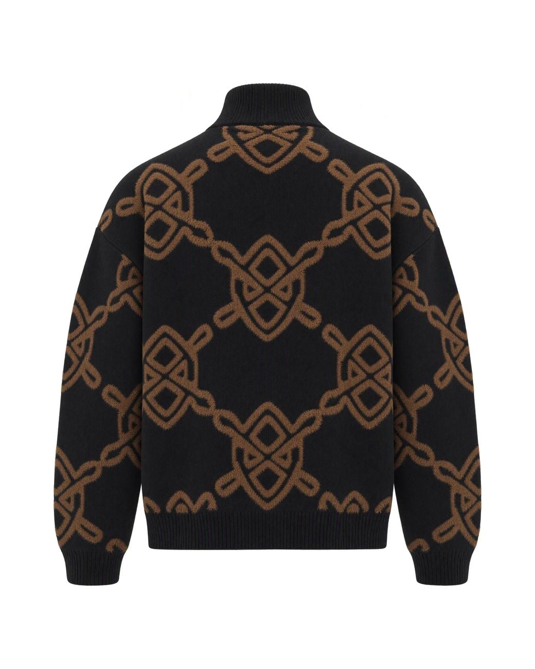 Daily Paper Black Logo Zip-Up Sweater Polyester for men
