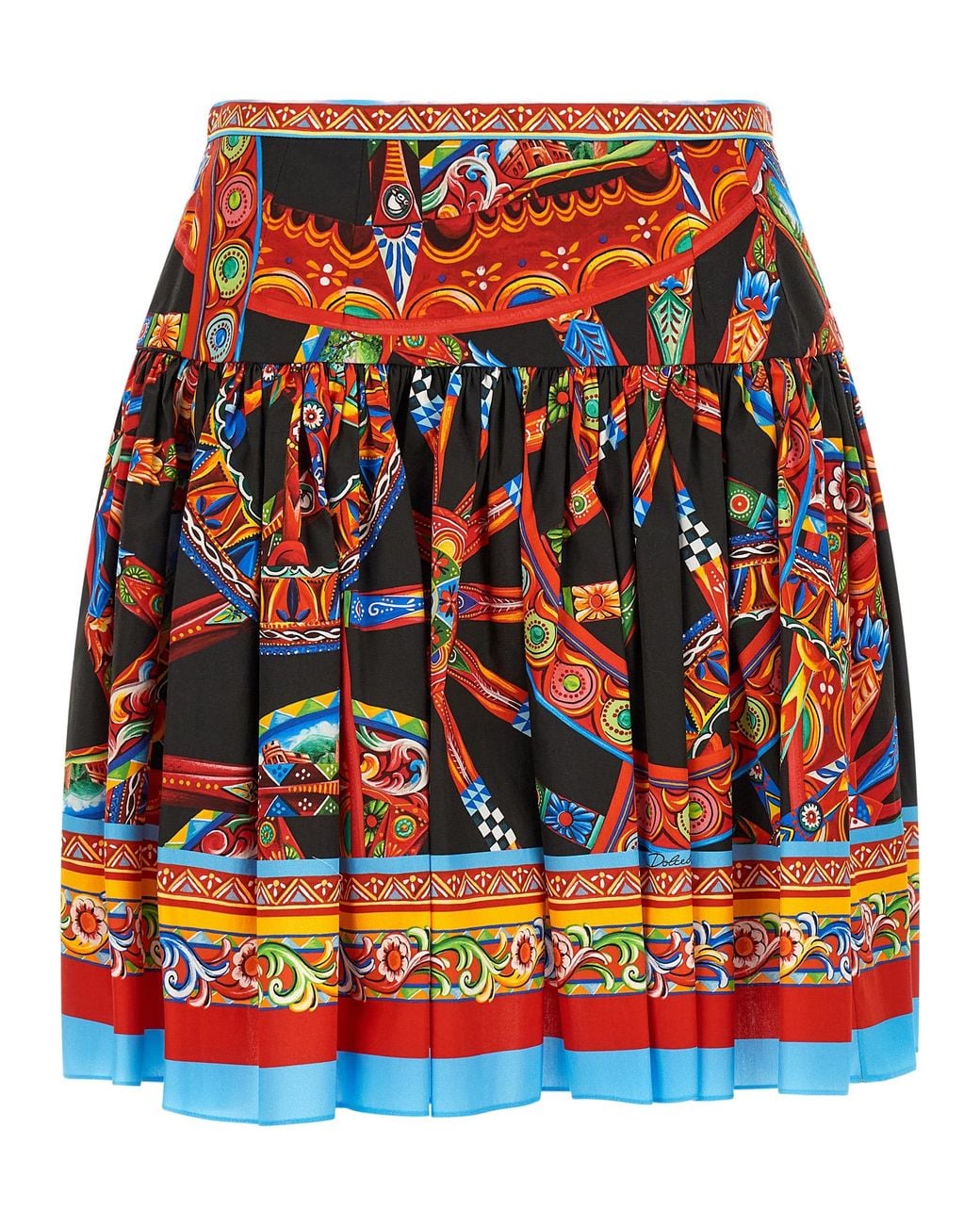 Dolce & Gabbana Red Dolce & Gabbana Carretto Skirt