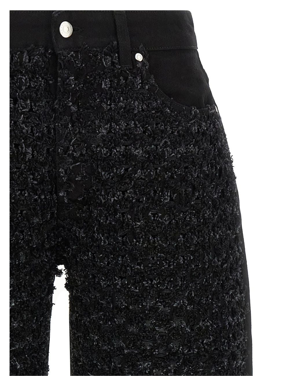 Stella McCartney Black Bouclé Jeans