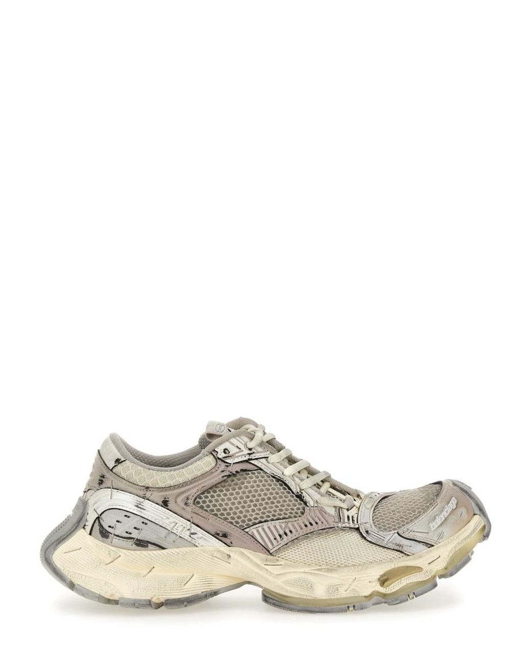 Balenciaga White Sneakers Stapler Polyurethane Trainers