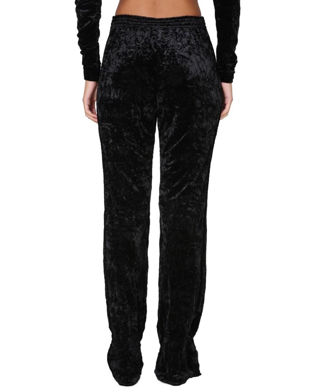 Saint Laurent Black Wide Leg Pants Polyester Trousers