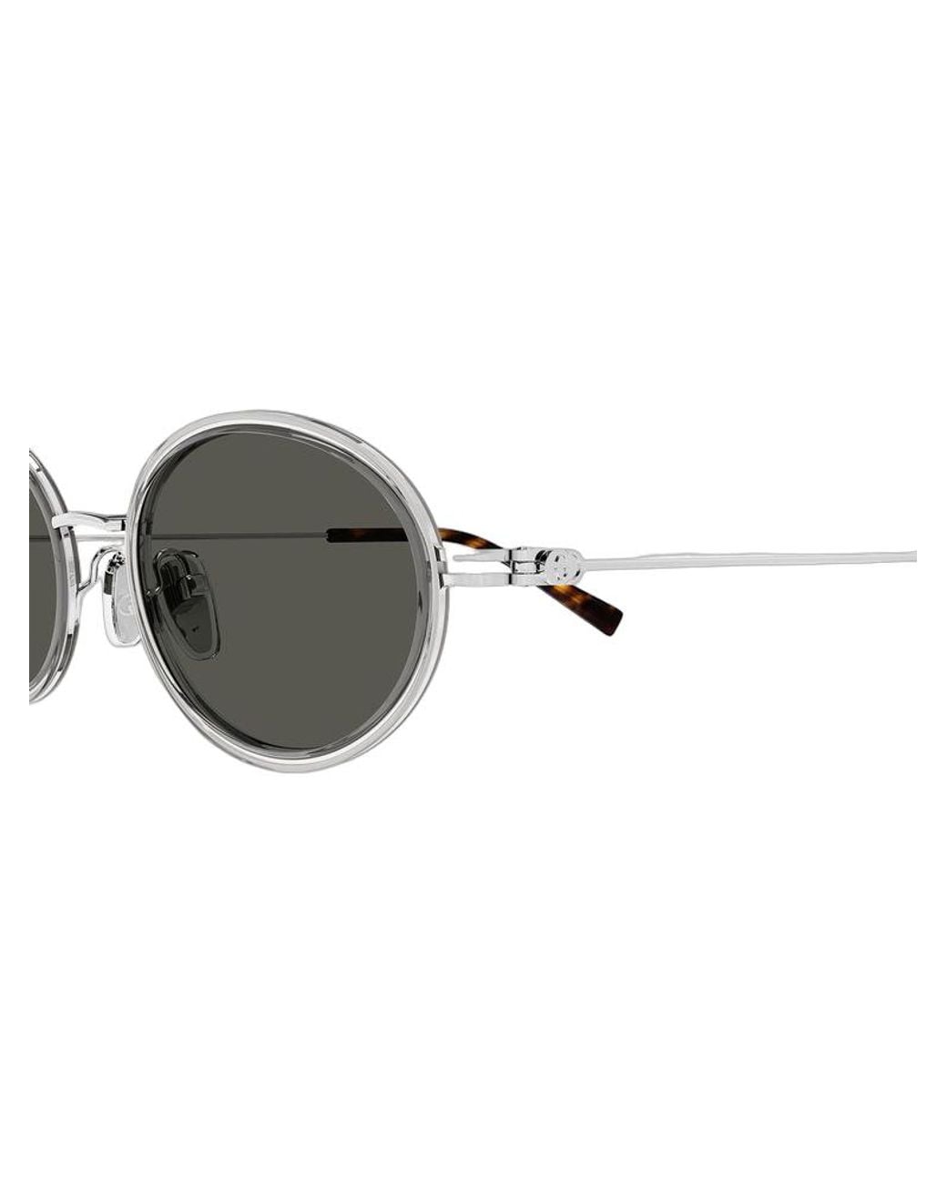Gucci White Gucci Gg1980S Oval Injection Sunglasses