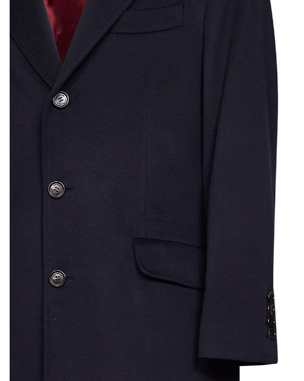 Brunello Cucinelli Blue Coat Virgin Wool for men