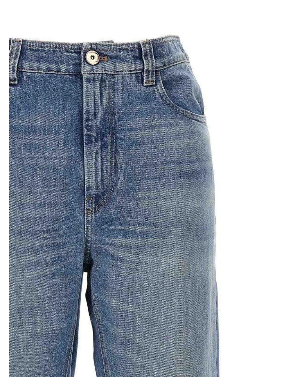 Brunello Cucinelli Blue Light Straight Trousers