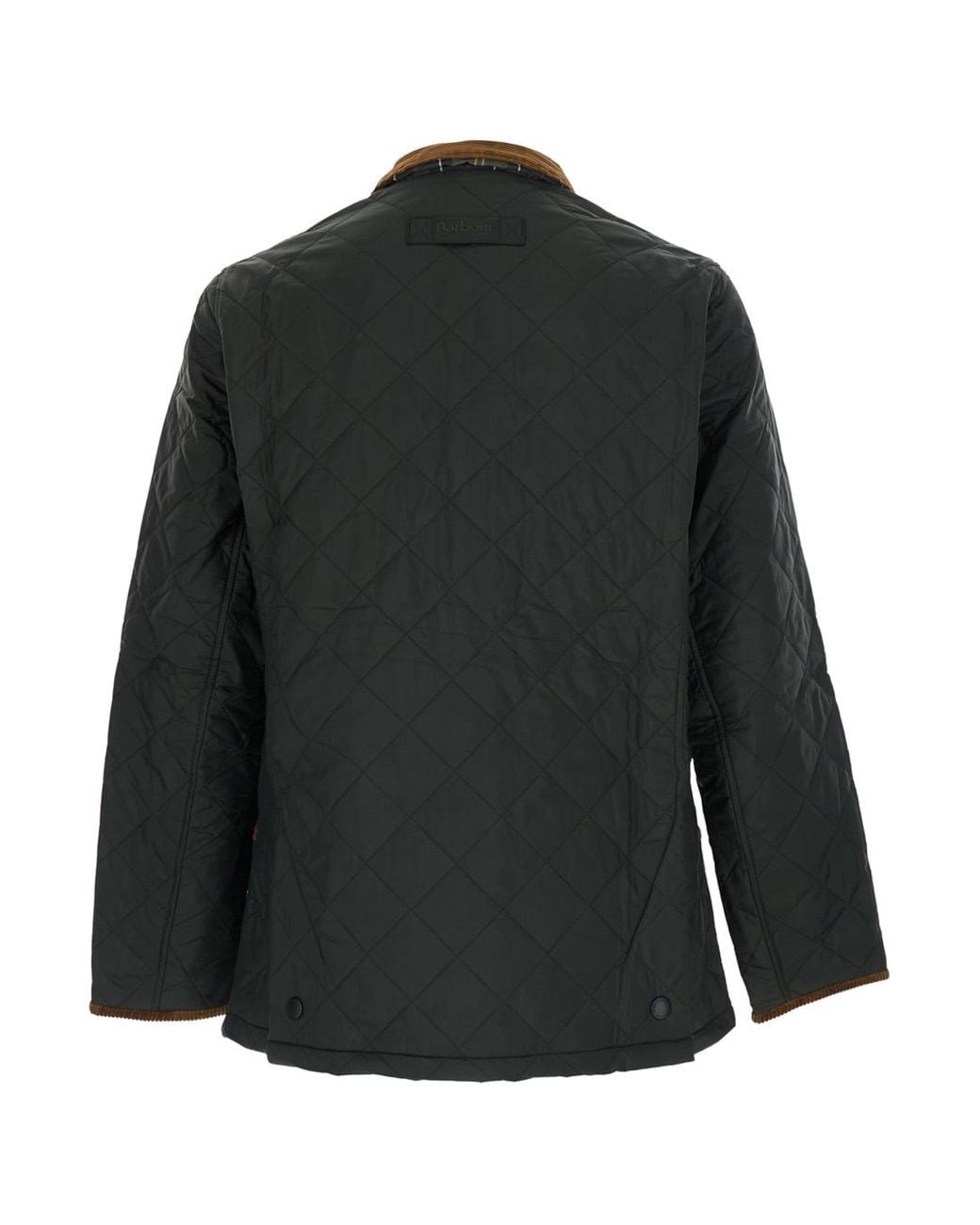 Barbour Black Quilted Jacket Powell Tech Fabric Coat for men