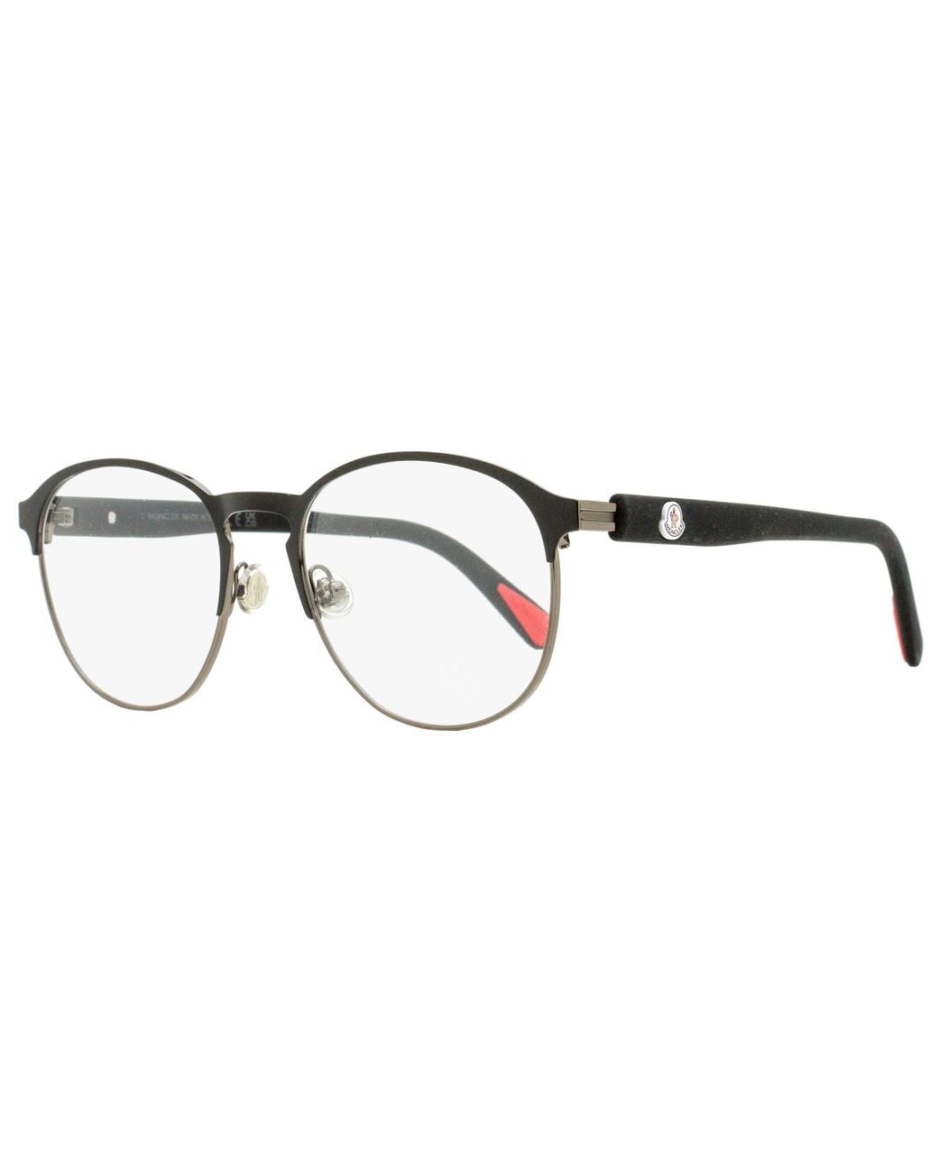 Moncler Black Moncler Ml5192 Oval Metal Frame Eyeglasses for men