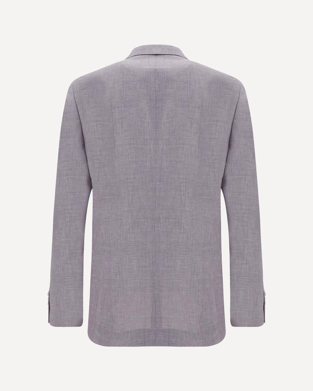 Brunello Cucinelli Purple Wool Linen Blazer for men