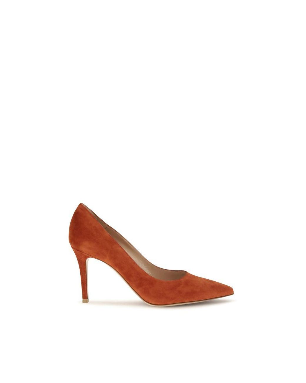 Gianvito Rossi Brown Calf Leather Bos Taurus High Heel Pumps
