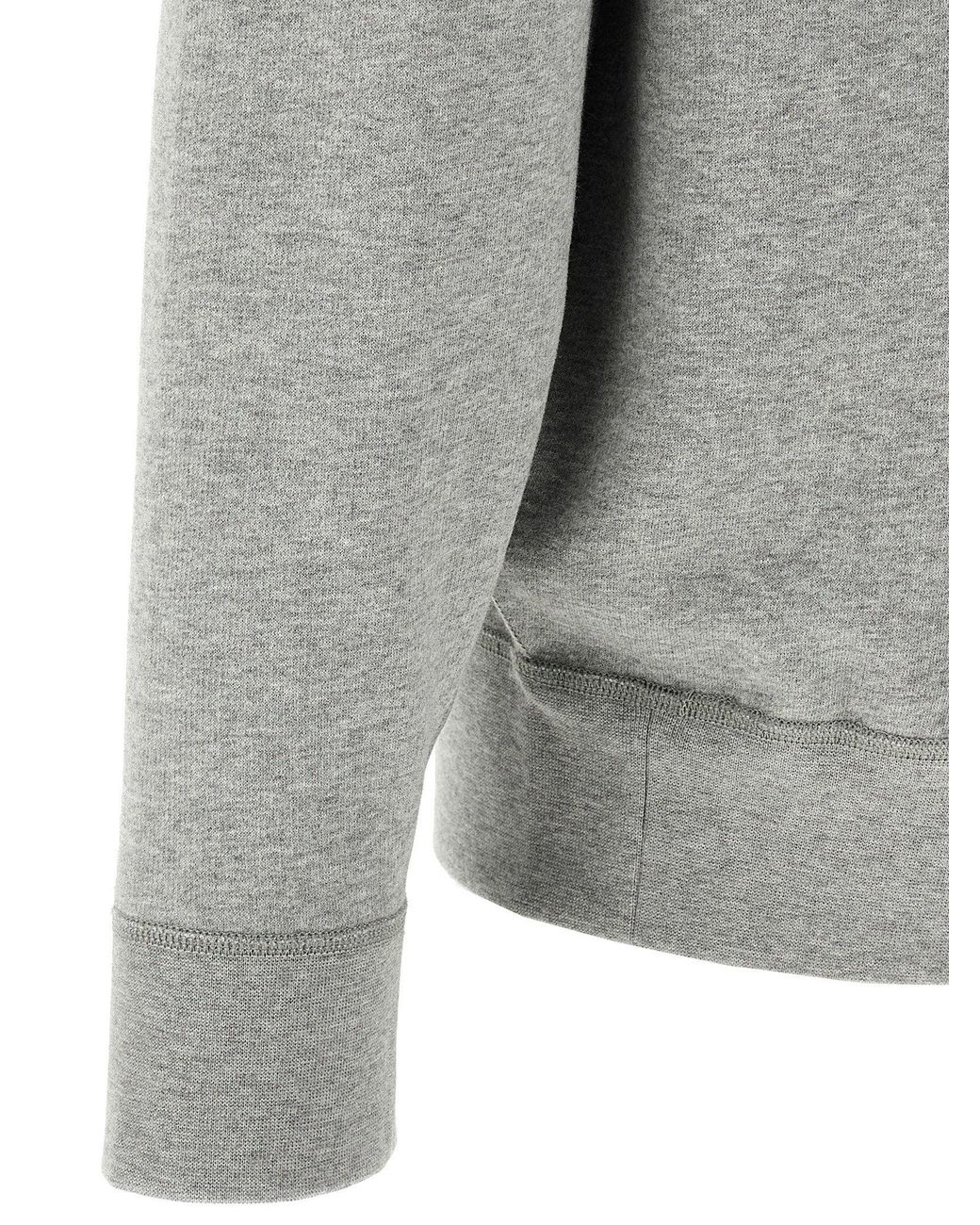 Polo Ralph Lauren Gray Logo-Embroidered Cotton Blend Sweatshirt